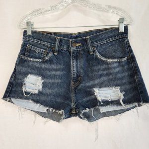 LEVI'S 508 Jeans Shorts High Rise Distressed Size W30 L30 100% Cotton LIKE NEW!